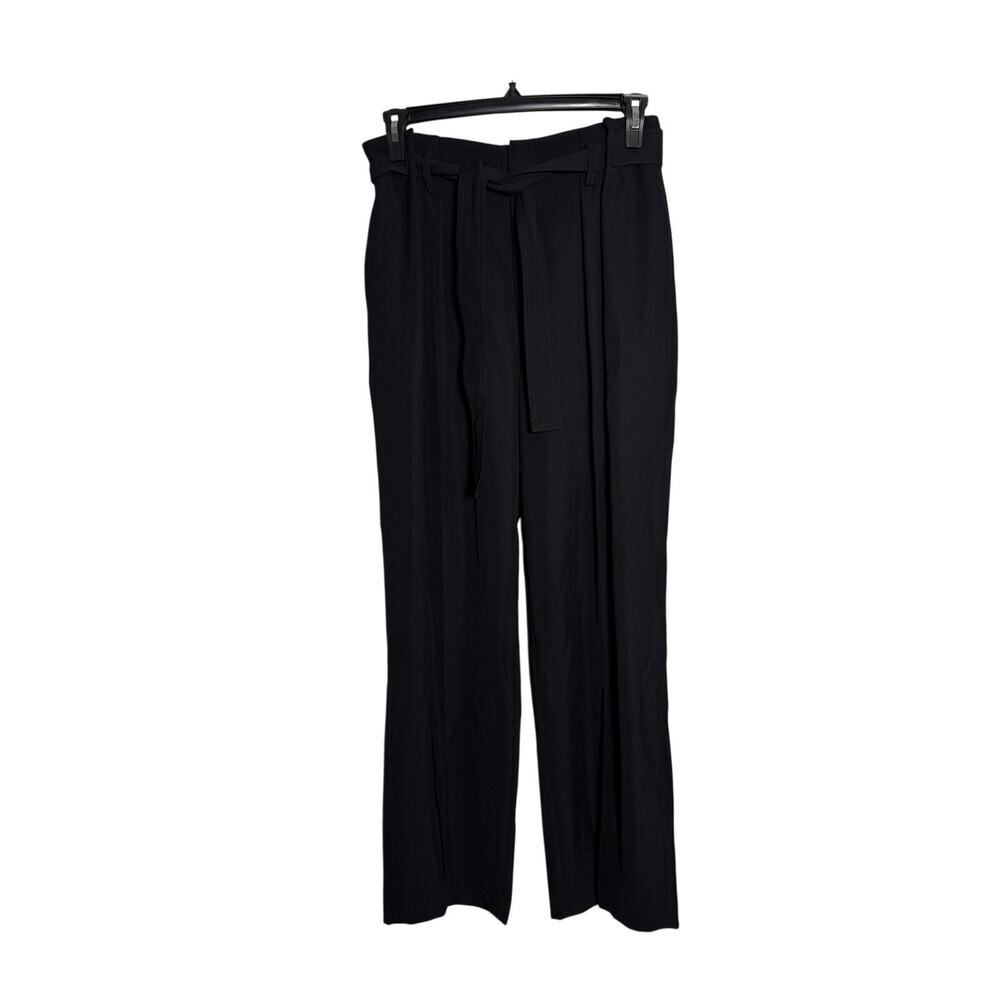 VINCE Black Waist Tie Pleated Trousers Pants Women’s Sz. 8